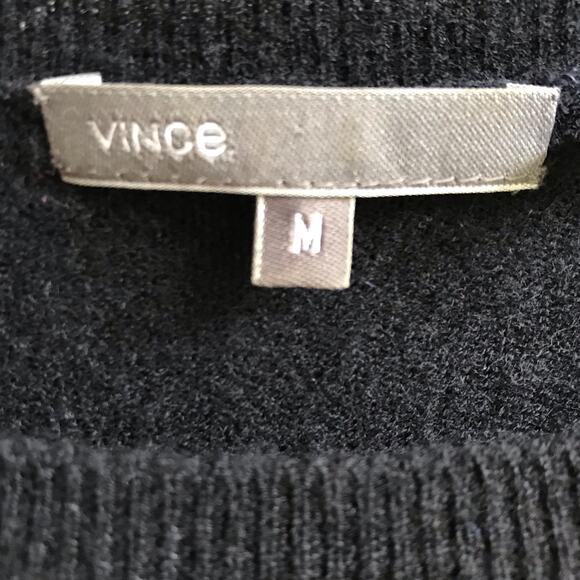 Vince Cashmere Rugby Stripe Sweater Size M Metallic Knit Preppy Academia Office - Picture 3 of 14